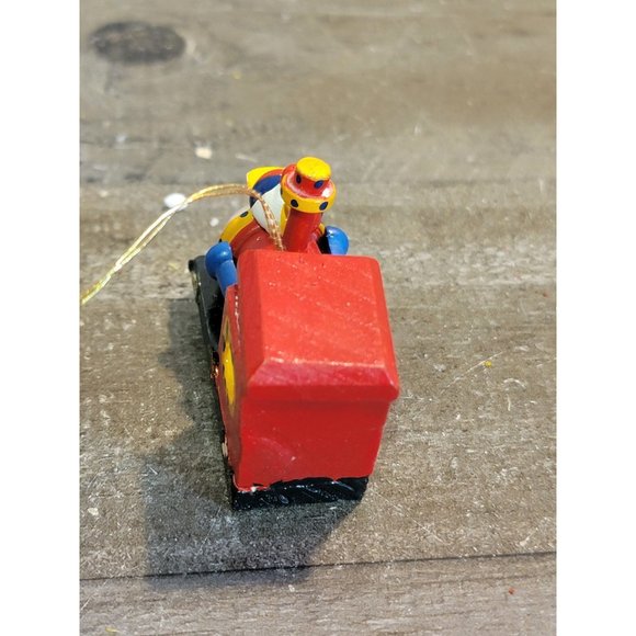 Wooden clown train AS IS Xmas ornament smiling - Picture 4 of 7